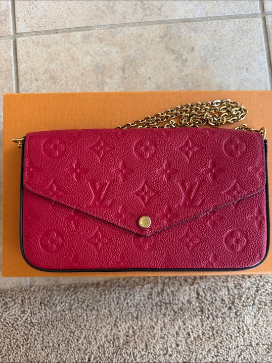 Louis Vuitton Handbags - Louis Vuitton Felicie Pochette Red Monogram Empreinte